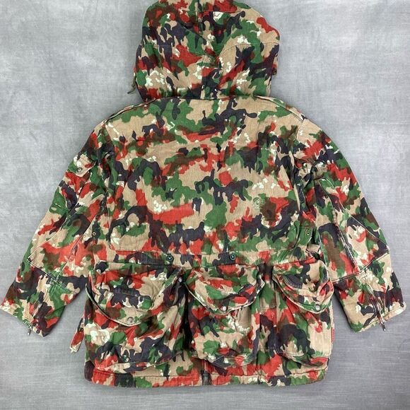 Swiss Army Coat Alpenflage Camouflage M70 Heavy Combat Field Jacket Hooded 46 - Picture 3 of 14